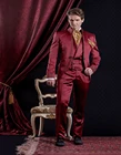 Новое поступление мужские смокинги с вышивкой для жениха Мужские костюмы для свадьбывыпускного вечера блейзер (пиджак + брюки + жилет + галстук) A55