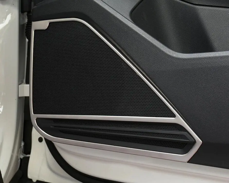 4pcs Stainless Steel Interior Door Sound Speaker Frame Trim For VW Tiguan 2017 LHD | Автомобили и мотоциклы