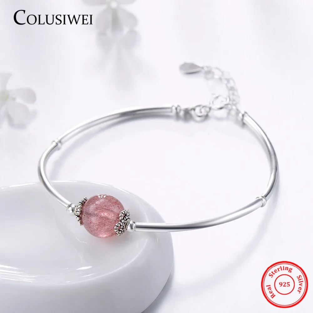 Новая распродажа Специальный розовый Винтаж Браслет Luxury мода чистый 925