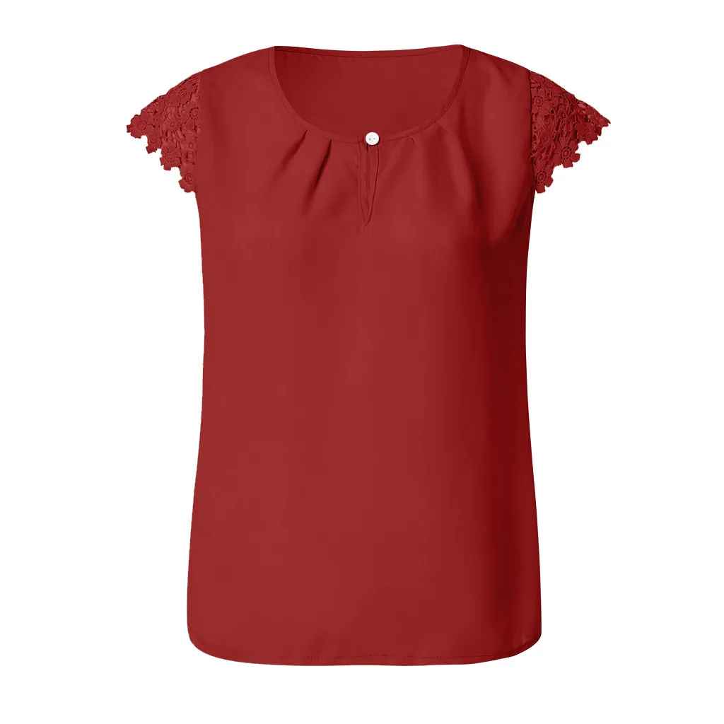 Женская рубашка шифон Blusas Femininas Топы короткий рукав Элегантная Дамская официальная офисная блузка шифоновая рубашка размера «Плюс» одежда