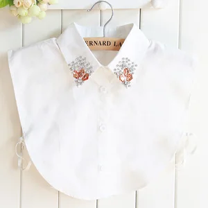 Женский Искусственный воротник, розовые бриллиантовые камни, искусственные воротники, майка из хлопка, аксессуар на заказ, Vestido