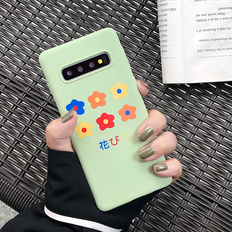 YHBBCASES мягкие чехлы из ТПУ с рисунками для samsung S10 5G S8 S9 Plus Цветные цветочным принтом