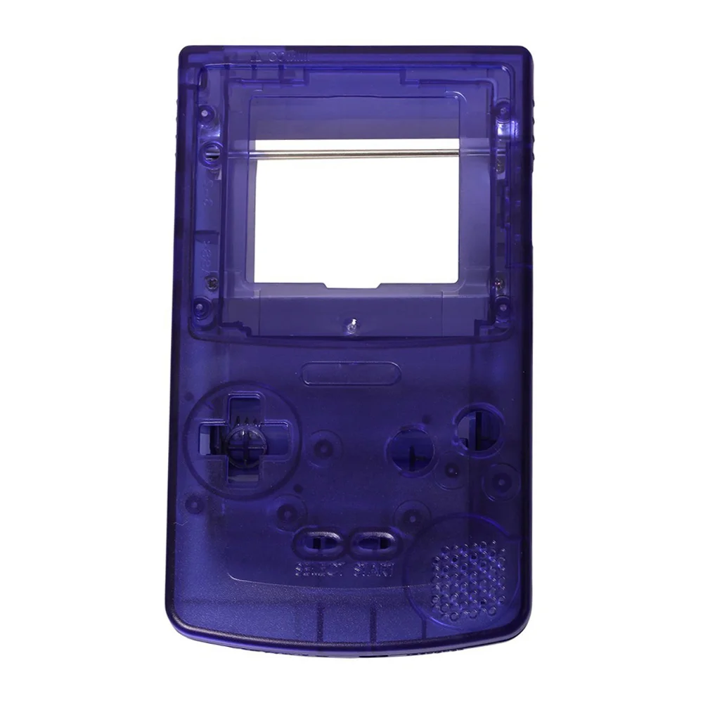 Transparent blue Для nintendo GameBoy Цветной корпус gbc, чехол для GB C чехол для корпуса 13 цветов - Цвет: Transparent blue