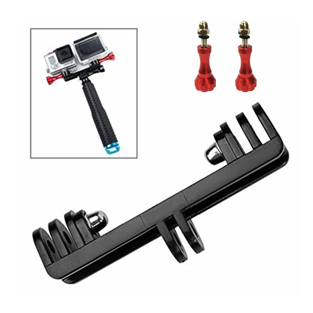 Для Go pro Аксессуары адаптер двойной Кронштейн мост крепление для Gopro Hero 7 6 5 4 DJI OSMO Yi