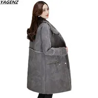 Зимние толстые хлопковая куртка новые модные парки с капюшоном свободные большой Размеры средней длины Верхняя одежда с хлопковой подкладкой Женская Классическая coat608