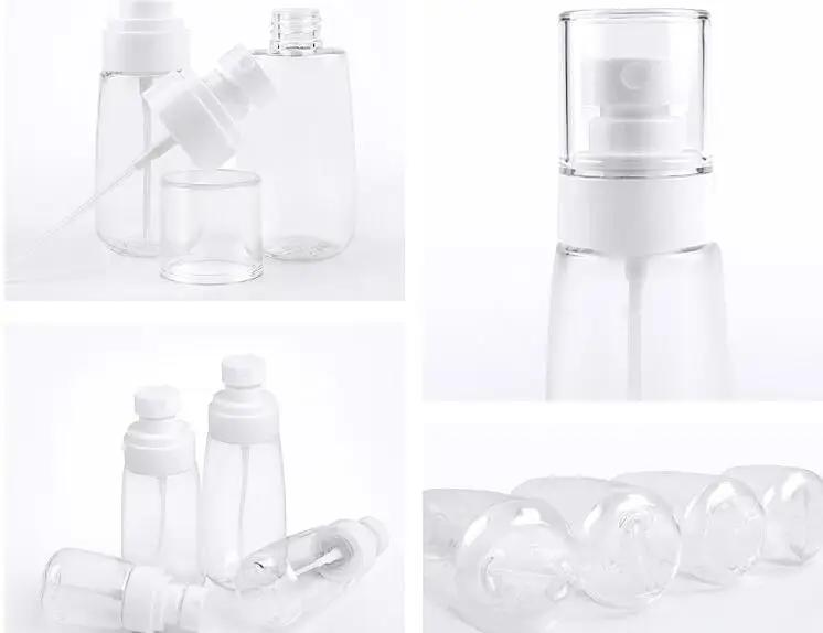 12pcs/lot 30ml 60ml 80ml 100ml Plastic Spray Bottle Mist Sprayer UPG Cosmetic Refillable for Travel | Красота и здоровье