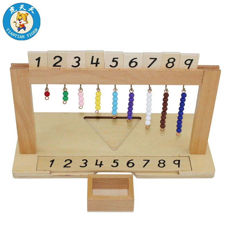 Montessori Math Educational Material For Children Learning Education Games Beads Holder Number From 1-9 | Игрушки и хобби