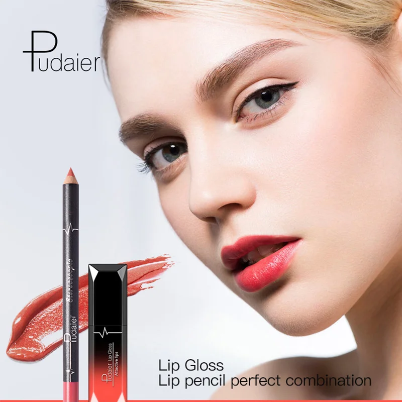 Вампирский стиль Идеальный матовый блеск для губ + набор карандашей