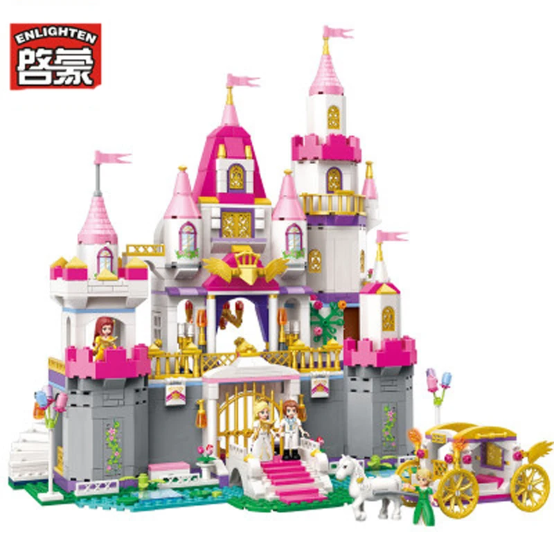 Развивающие строительные блоки для детей Игрушечный Замок принцессы девочек