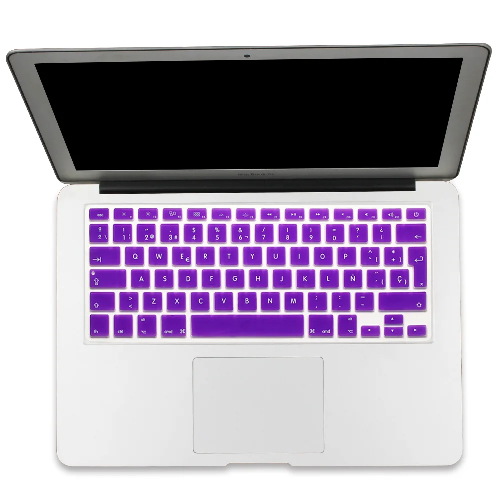 Великобритания/ЕС испанские буквы силиконовый чехол для клавиатуры Macbook Air Pro retina