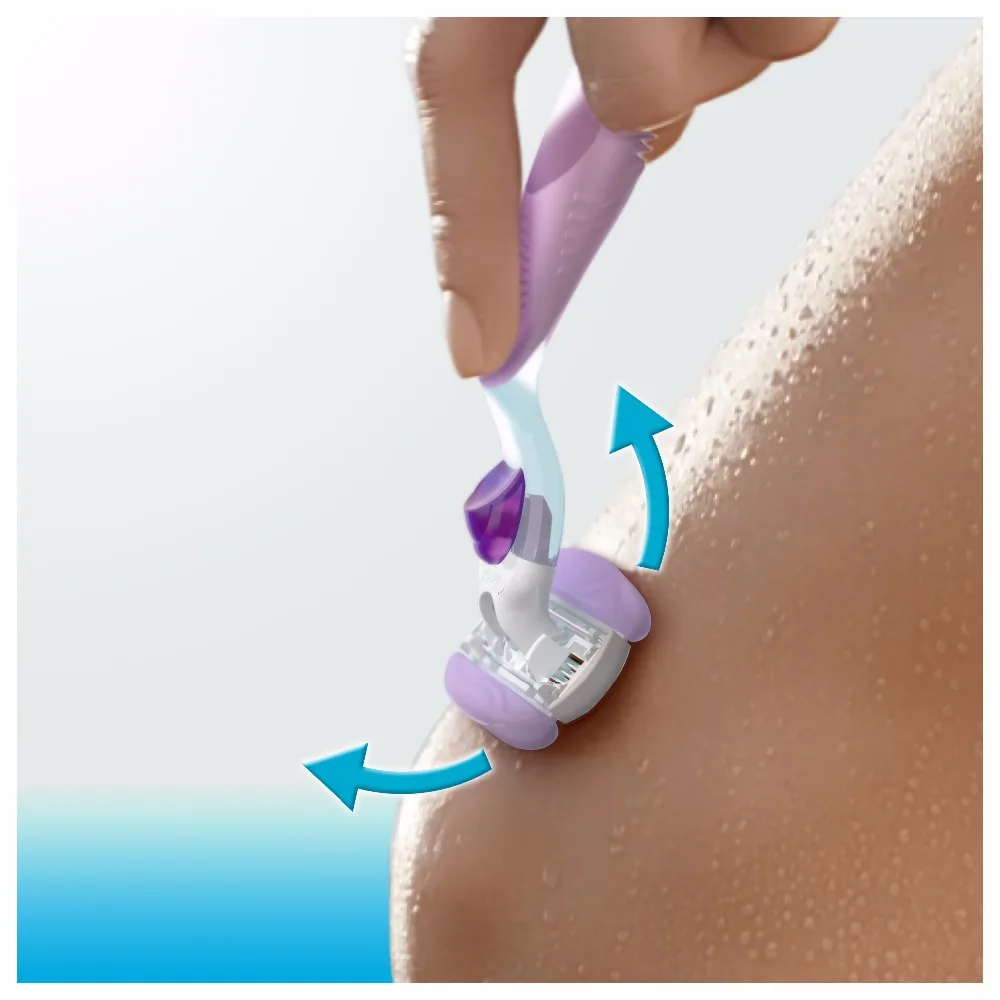 Cменные кассеты для бритья Venus Breeze (cо встроенными подушечками с гелем) (4 шт.) |