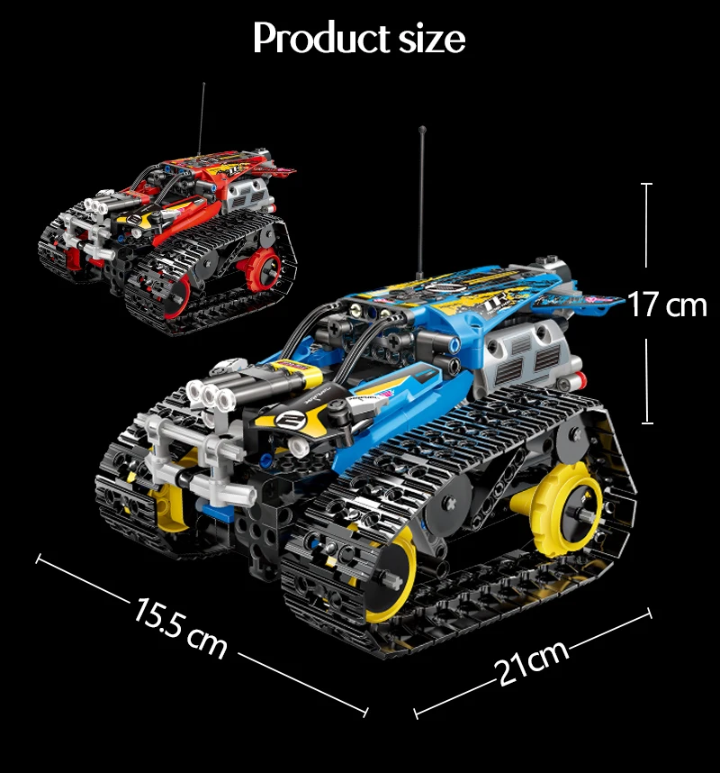RC Creator Technic пульт дистанционного управления боевой танк строительные блоки город военные игрушки Дети