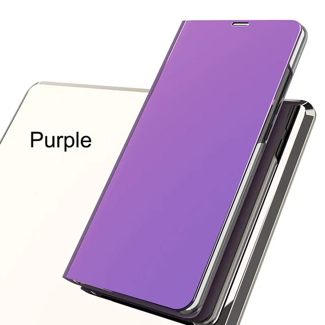 Для samsung Galaxy S9 S9Plus плюс обратите внимание, для девочек от 5 до 8 лет S8 S7 S7 s6 Edge сенсорный экран(полиуретан) с откидной крышкой с функцией подставки Роскошные прозрачные глянцевые женские кожаные телефонные чехлы - Цвет: Purple