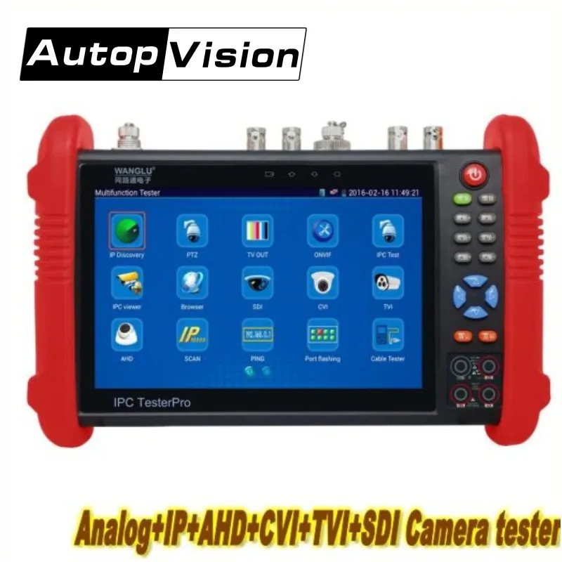 DHL Бесплатная IPC9800 7 дюймов IP Камера тестер CVBS TVI CVI AHD SDI CCTV монитор с WI-FI Onvif PTZ