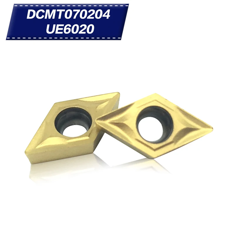50 шт. DCMT070204 UE6020 внутренние токарные инструменты твердосплавные вставки режущий