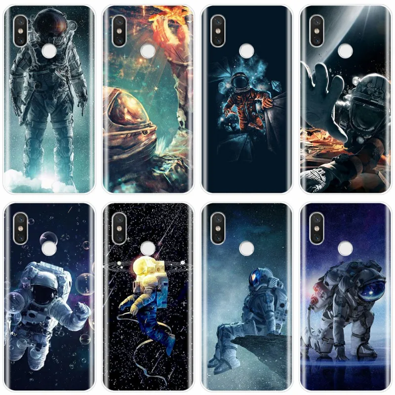 Звездное астронавт чехол для телефона из мягкого силикона ТПУ с рисунком xiaomi 4 4S 5
