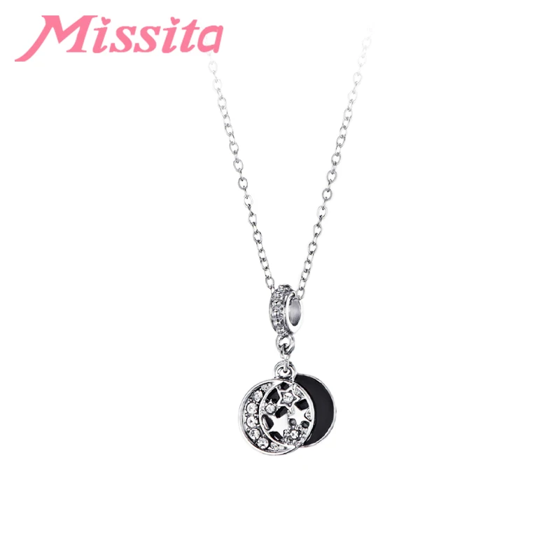 MISSITA Romantic Moon Star Pendant Necklaces for Women Wedding Anniversary Brand Fashion Jewelry Gift Hot Sale choker | Украшения и