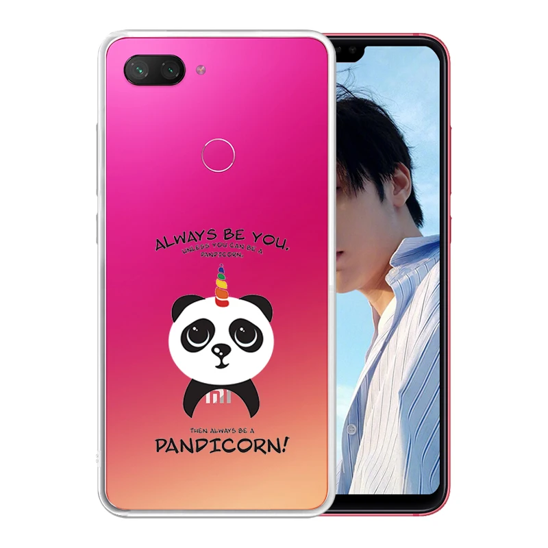 Мультфильм Силиконовые чехол для телефона Xiaomi Mi 8 Lite тонкий мягкий с милой пандой