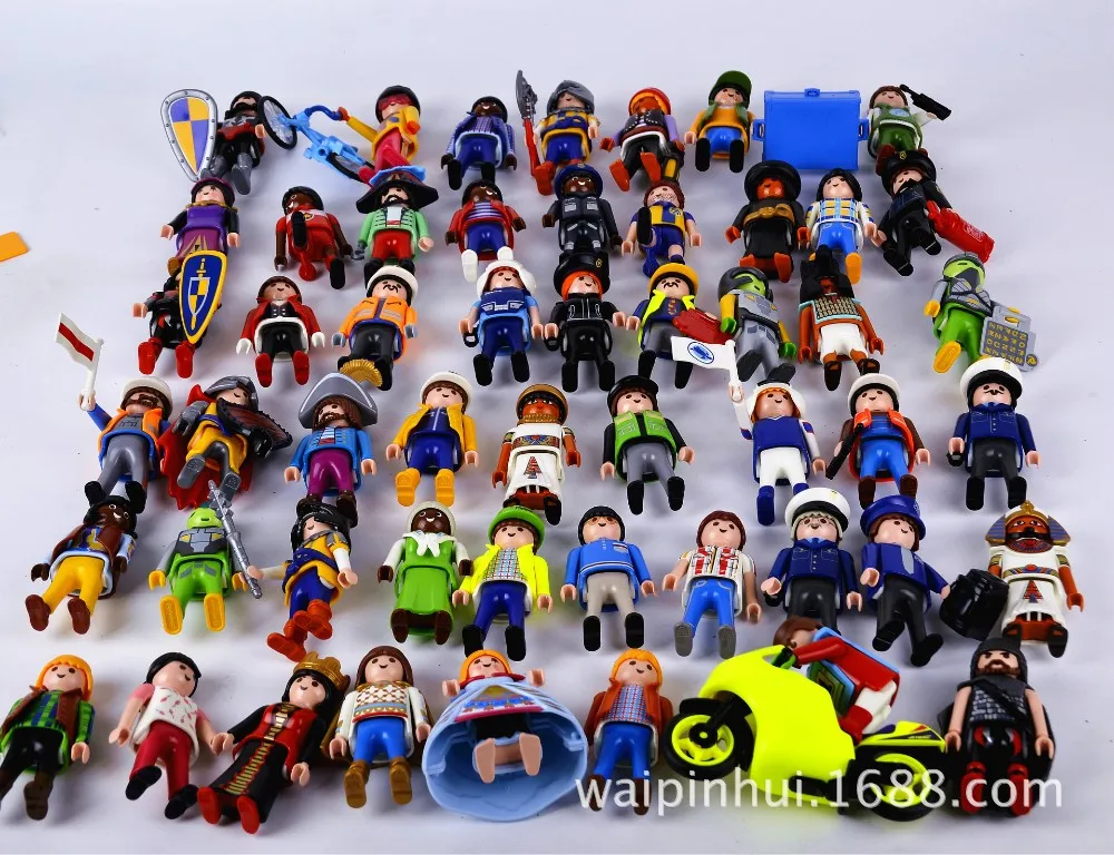1Pcs 7cm Playmobil Toys Action Figures Castle Child Kids Small People Model Doll Boutique Animation Toy Send Random | Игрушки и хобби
