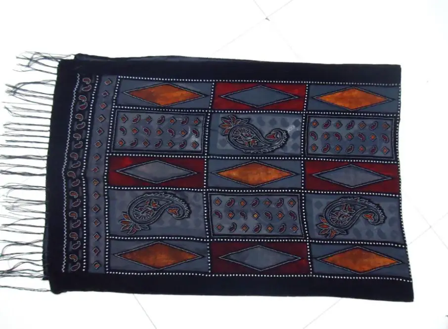 Женский бархатный шарф с геометрическим узором 10 цветов шаль для отдыха зимнее