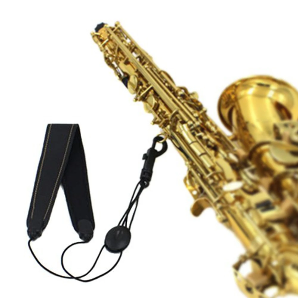 Регулируемый саксофон Sax кожаный нейлоновый мягкий шейный ремешок с застежкой на
