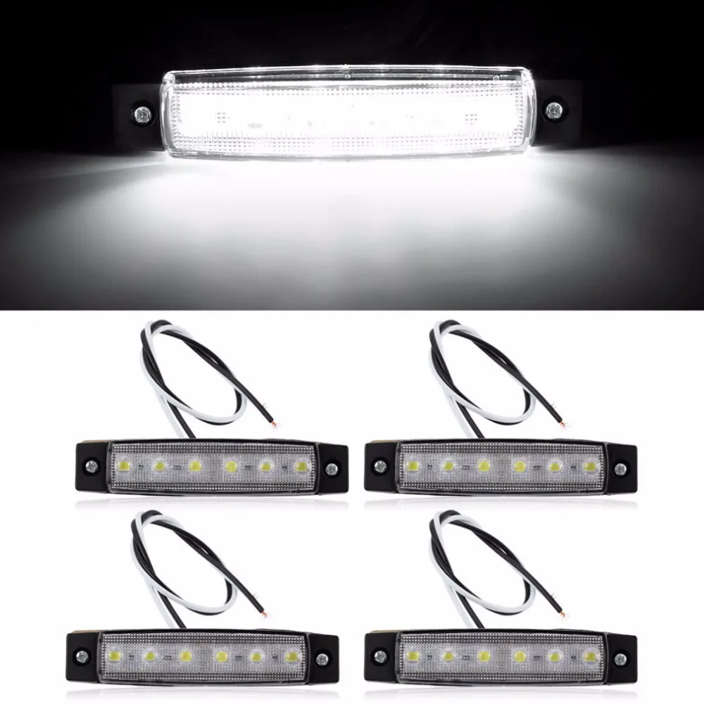 Автомобильный светодиодный 12-24V 6 SMD Авто Внешнее освещение Автобус Грузовик