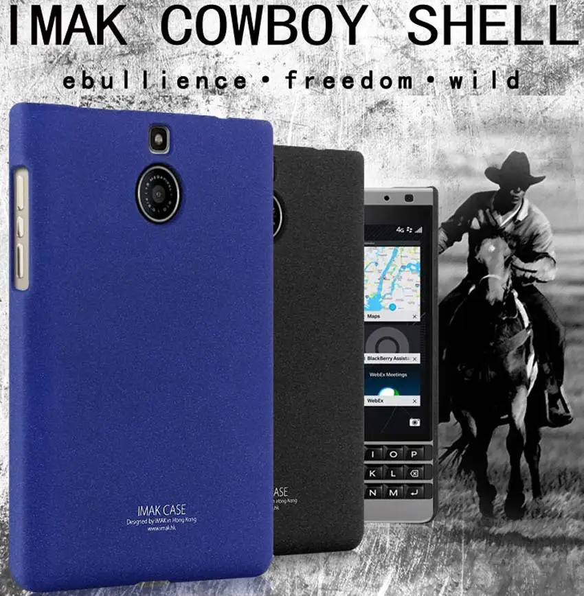 Imak ковбойский матовый жесткий защитный чехол для BlackBerry Passport серебряное издание
