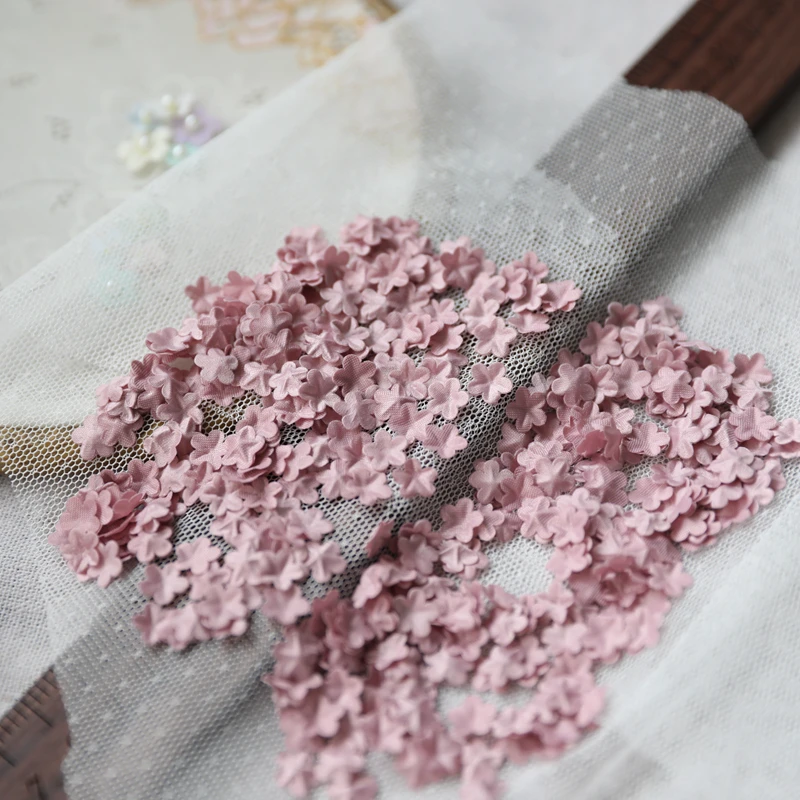 100 шт/1 упаковка, атласная, 3D, прессованная, Zou, лепесток, цветок, кусок, атласная мини-лента, аксессуары для цветов RS1279