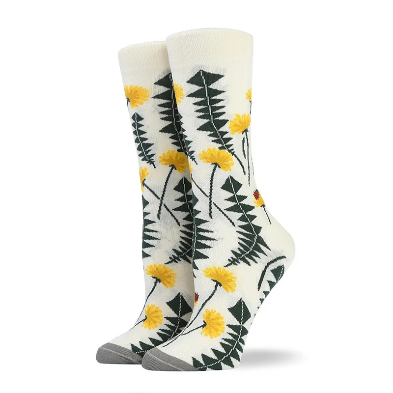 11 Happy Socks, женские носки из чесаного хлопка, Harajuku, цветные носки с мультипликационным принтом, милые забавные Kawaii, абстрактный узор, носки для подарка на Рождество - Цвет: 11