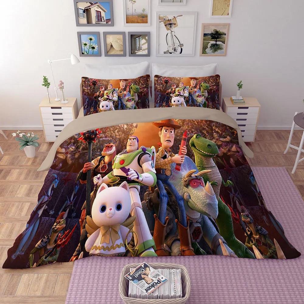 Вуди Джесси постельного белья queen size «История игрушек», «3D печатных постельное белье 3/4 шт. домашний текстиль для очень больших и больших стандартных постельный комплект подарок на день рождения