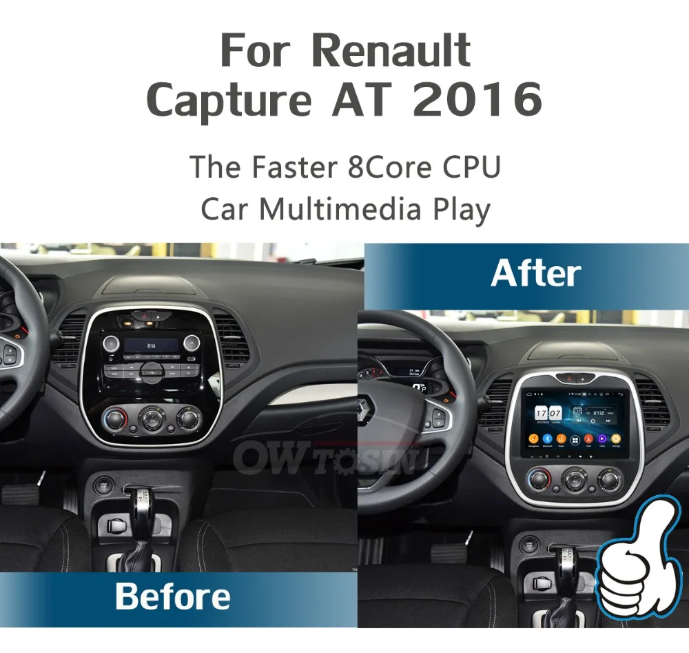 Ips " Android 9,0 8 ядерный 4G+ 64G Автомобильный мультимедийный плеер для Renault Capture captur 2011- MT gps Радио Стерео CarPlay Parrot BT
