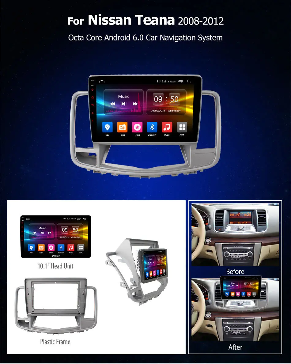 Ownice C500 + 10.1 &quotOcta core 32 г Встроенная память автомобильное радио для Nissan Teana 2008 2012 Android