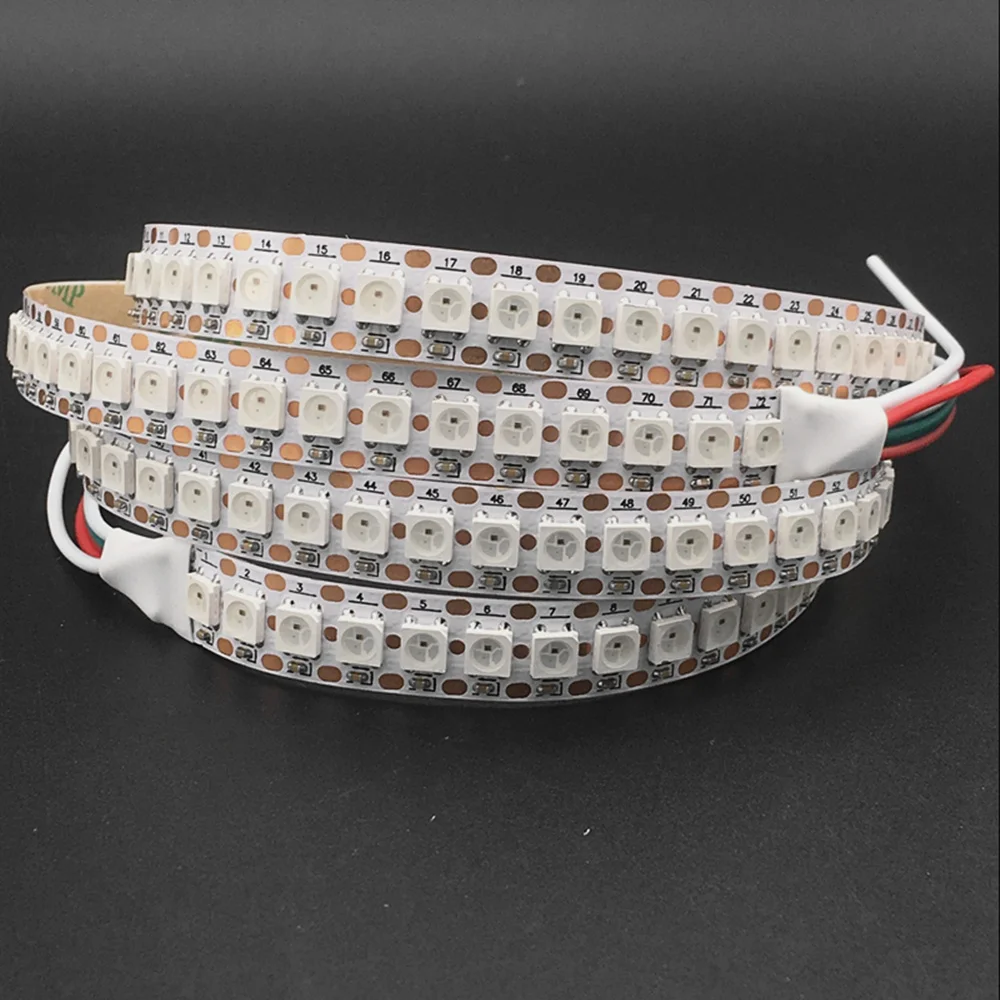 Светодиодный водонепроницаемый 1/2 м 2812 полноцветный 30 60 96 144 LED Pixel/M SMD 5050