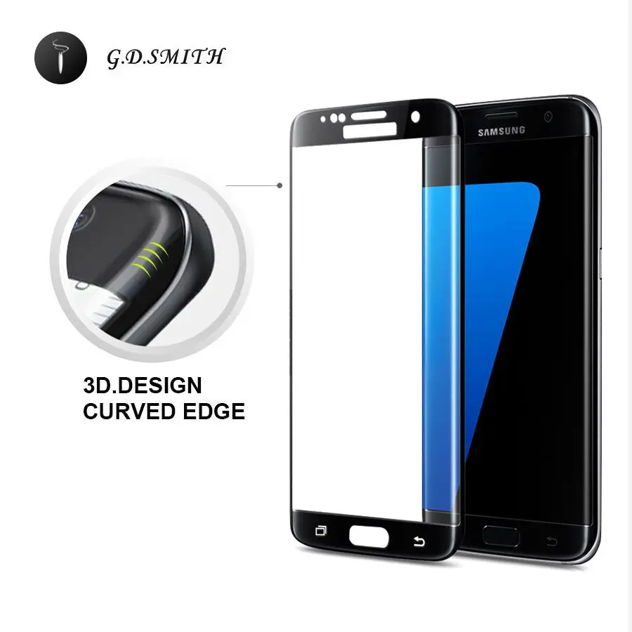 G. D. SMITH 3D полное покрытие закаленное Стекло Экран протектор для samsung Galaxy S7 краем