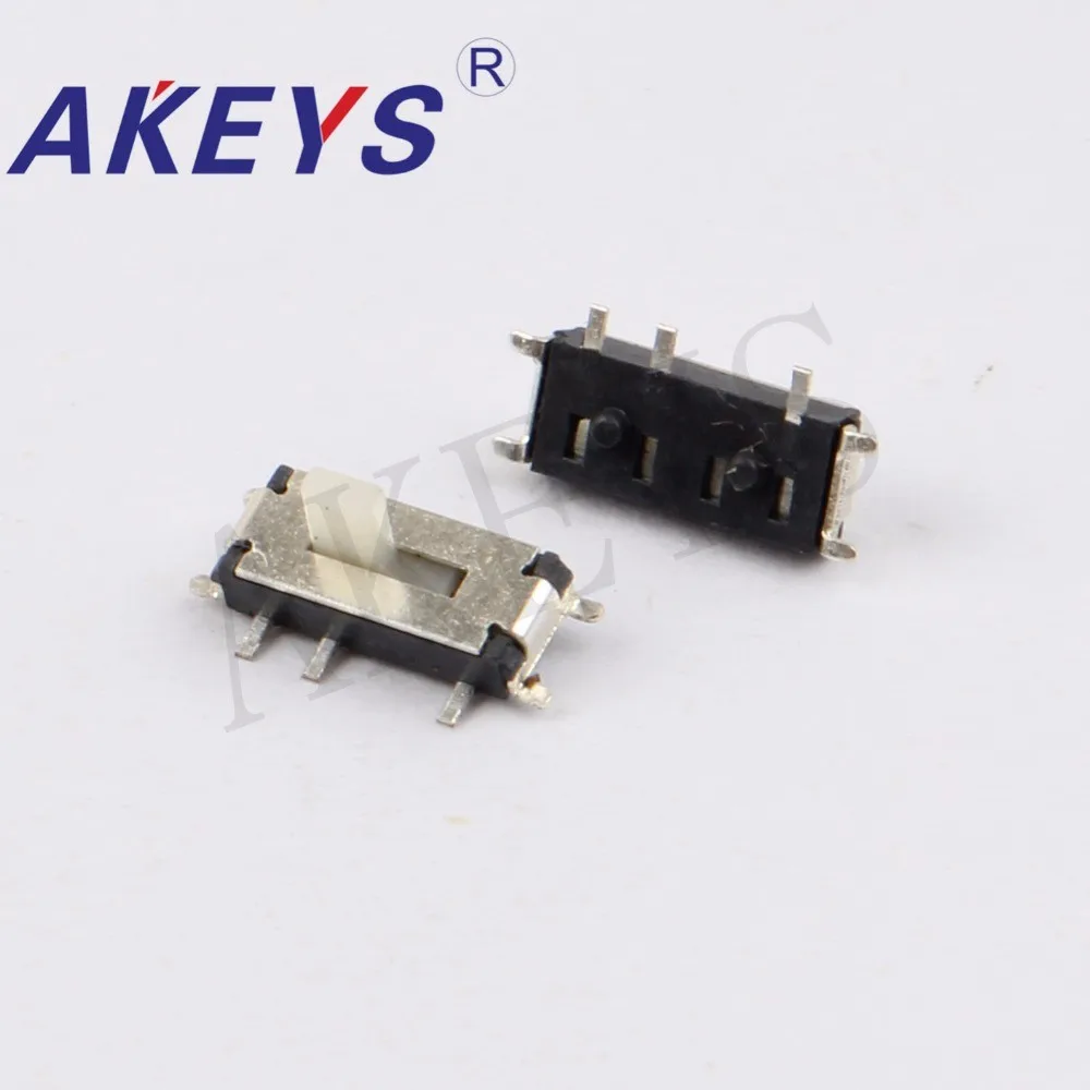 30 шт. MSK 12C01 01 мини скользящий переключатель 2 положения 7 контактный вертикальный