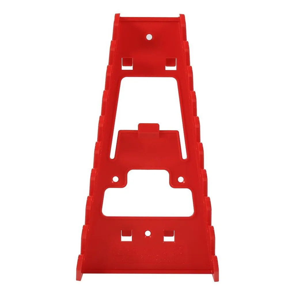Plastic Red 9 Slot Wrenches Rack Standard Organizer Holder Tools Wall Mounted July#15 | Дом и сад