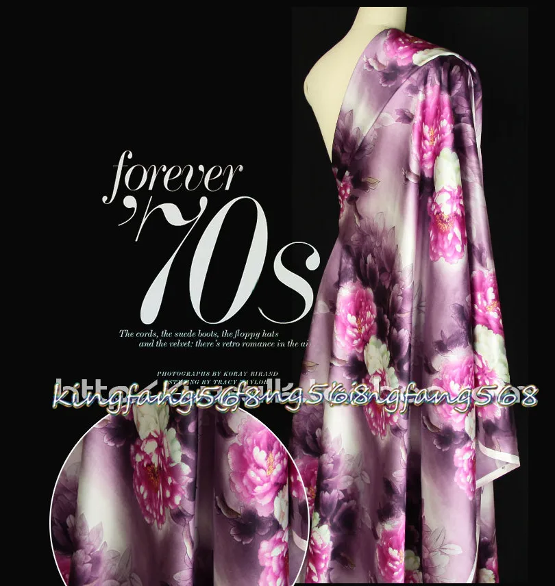 Высокое качество дизайнер 100% чистого натуральный шелк тутового креп-сатин