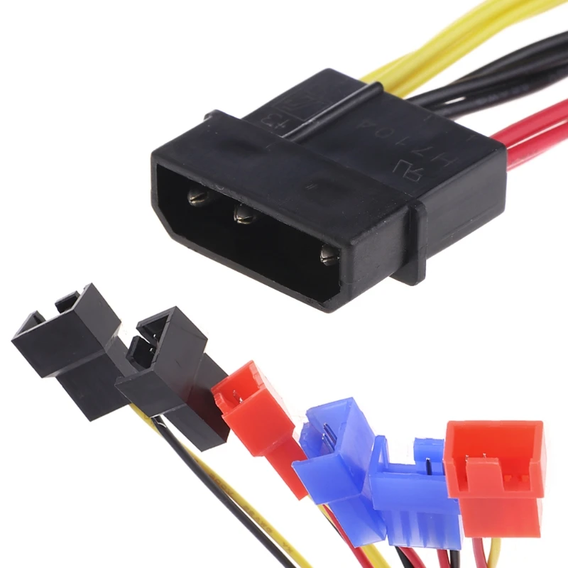 4 контактный IDE Molex для 6 портового вентилятора охлаждения 2 сплиттер питания ПК DIY