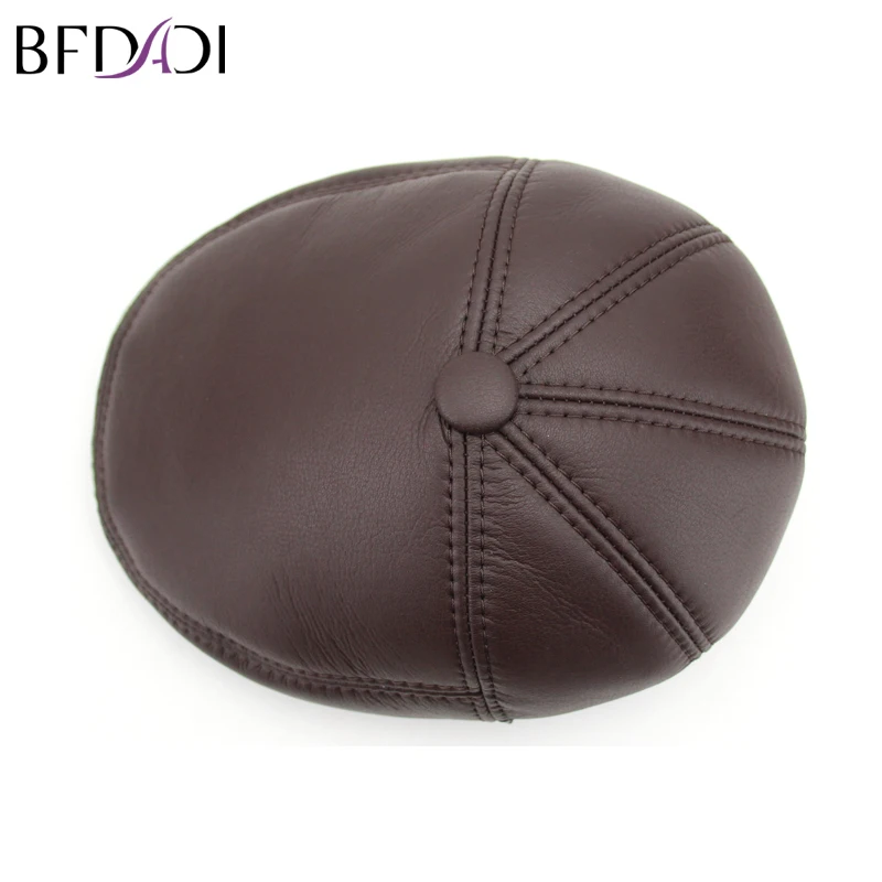 BFDADI 2020 мужская Кепка из натуральной кожи передняя овечьей Повседневная quinquagenarian