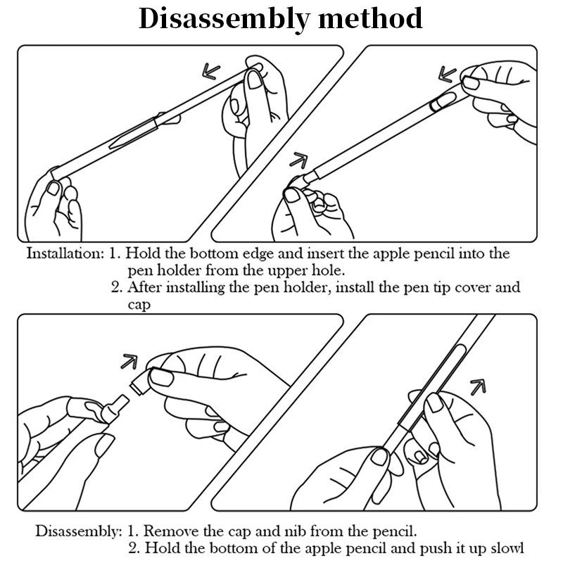 Цветной Мягкий силиконовый чехол совместимый с Apple Pencil 1 планшетом iPad сенсорным