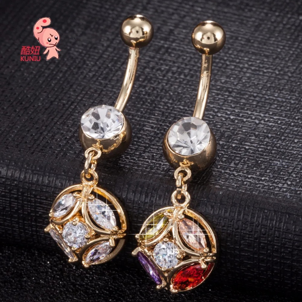 Новая мода циркон пупок присинг для тела Crystal Bell пупка живота Piercing Nombril ювелирное