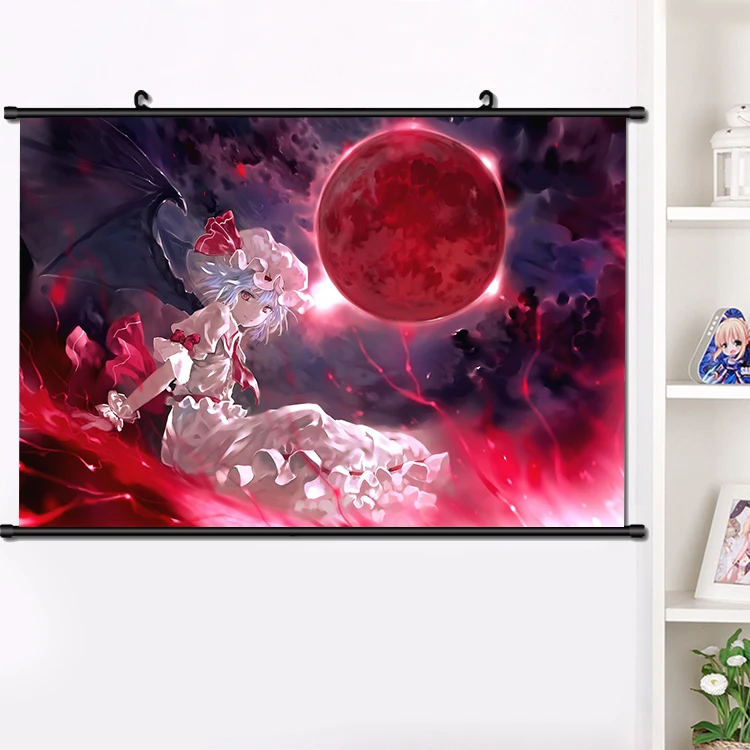 Японский аниме проект TouHou косплей хакури рейму настенный плакат подвесной на