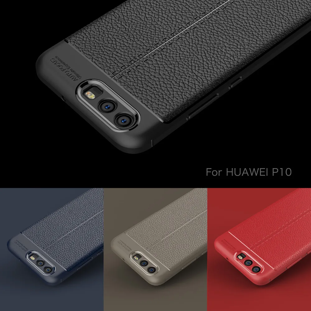Coque For Huawei P10 lite cover Original TPU Case Plus Litchi Grain Matte Silicone Soft Protection |