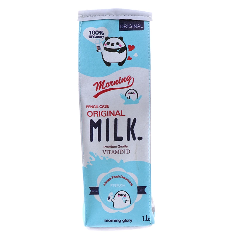 1 шт. креативный пенал из искусственной кожи чехол с имитацией молока милый