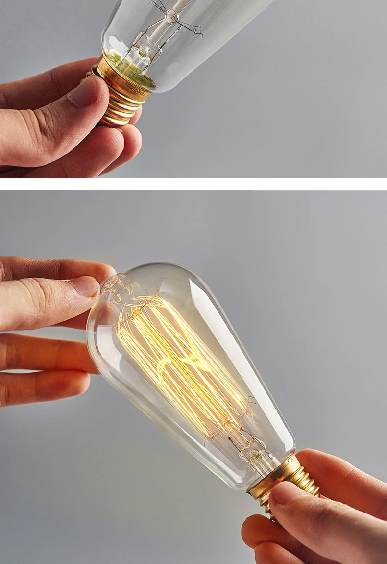 EL ретро Edison LED светильник лампочка E27 E14 40W 220V ST64 C35 G80 G95 T45 T30 T185 T10 A19 ST64 ампулы лампы Винтаж ламп Эдисона