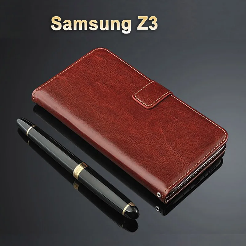 Для Samsung Galaxy Z3 кожаный чехол Crazy Horse мягкий TPU для роскошь Z 3 чехол|case for samsung|tpu casecase |