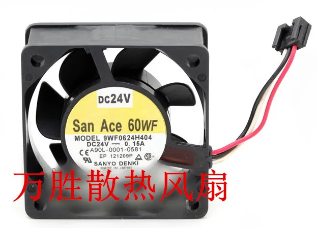 SANYO DENKI 9WF0624H404 DC 24V 0.15A 60x60x25mm 3-wire Server Cooling Fan | Компьютеры и офис