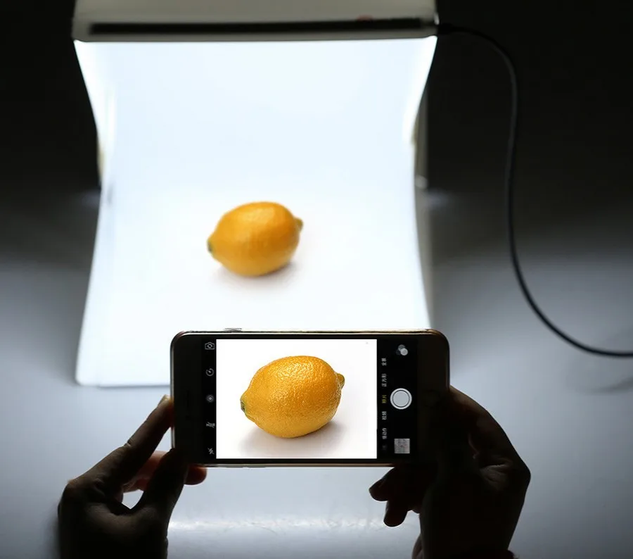 Portable Folding lightbox Photography Studio Softbox LED Light box for iPhone Samsang HTC Smartphone Digital DSLR Camera | Электроника