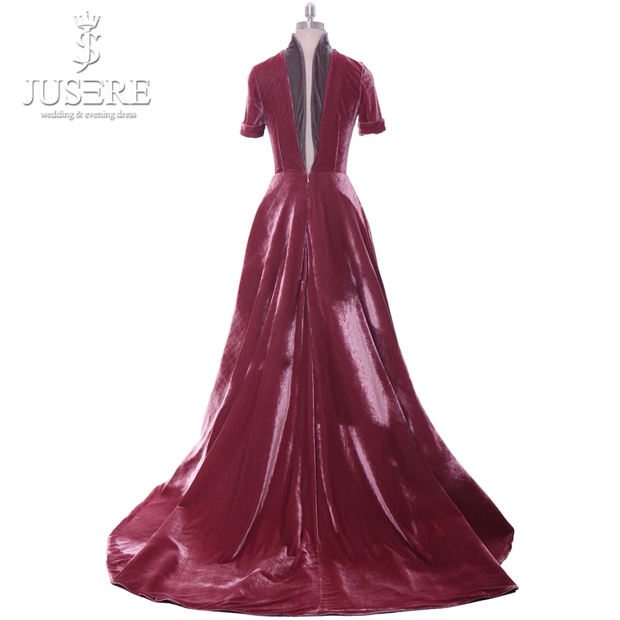 Женское бархатное длинное вечернее платье элегантное красное ТРАПЕЦИЕВИДНОЕ