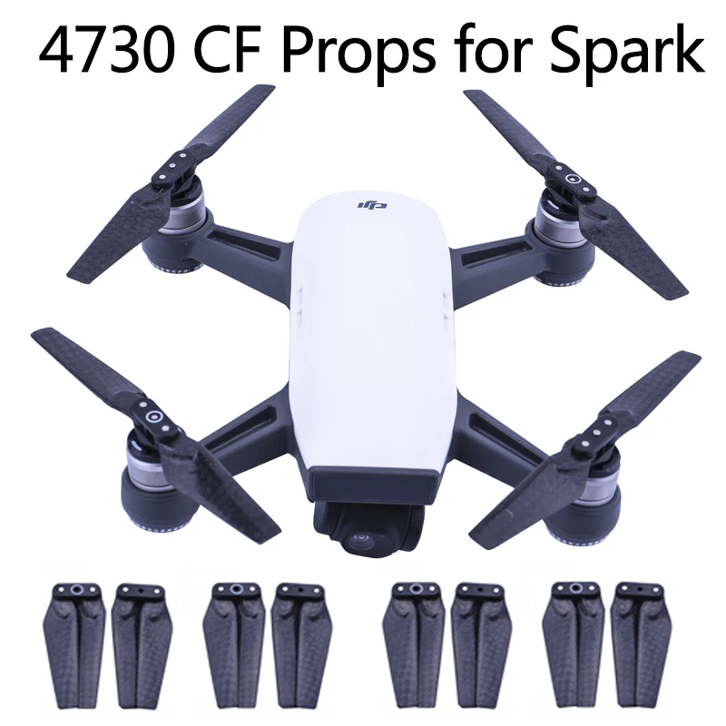 

Пропеллеры из углеродного волокна 4730F для дрона DJI SPARK, быстросъемные складные реквизиты, запасные части, аксессуары для CCW CW Blades, 8 шт.